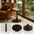 Vintage Round Wooden Side Table with Turned Pedestal Base-1142441422
