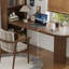 Bureau en bois massif noyer courbé-108687337-108687335