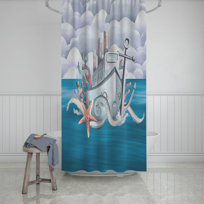 Armilda Shower Curtain, 90" H x 71" W