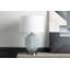 Ahzhane 60cm Table Lamp with Glass Base For Bedroom Furniture, Bedside Buffet Lamp with Linen Shade