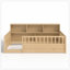 Lit simple en bois avec garde-corps de clôture et rangement décoratif latéral-1878006668