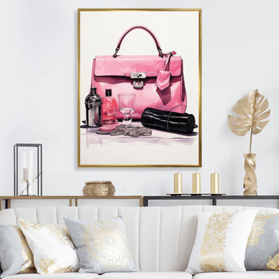 Sac de mode Klayton et parfum noir et rose II - imprimé