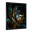 Fleur noire dorée moderne - art mural fleur fractale, impression avec fleur noire-116164182-116164181-116164180