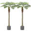 Ensemble de 2 palmiers artificiels de 7 pieds de hauteur, fausses plantes tropicales réalistes avec feuilles réglables pour la maison, le bureau, le patio ou le jardin-118019135