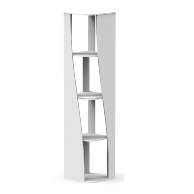 4 Tier Corner Etagere Bookcase