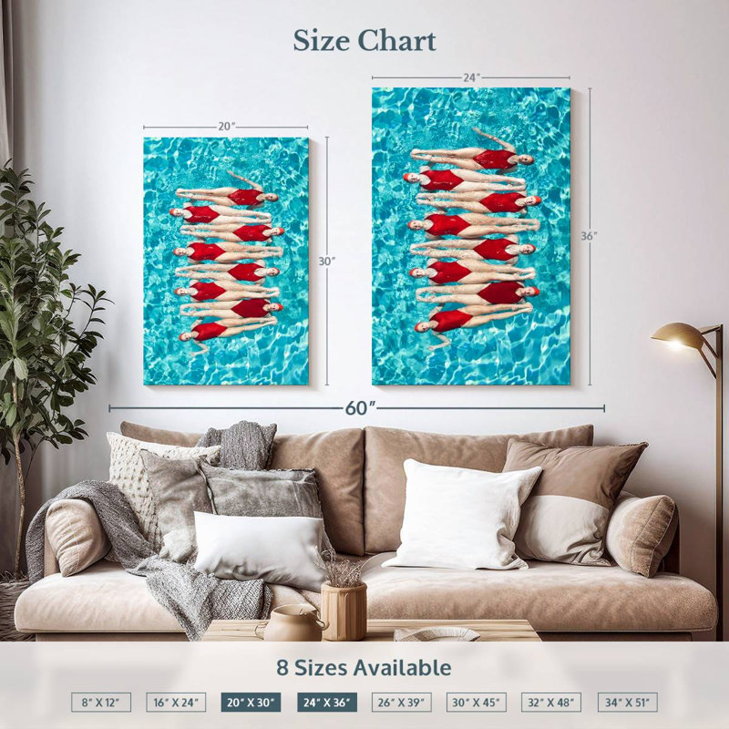 Sireci Synchronized Swimming Group, 36" H x 24" W