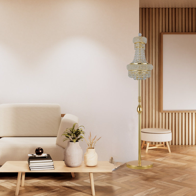 Lampe sur pied 6 lumières Montrey, Frotté à l'huile