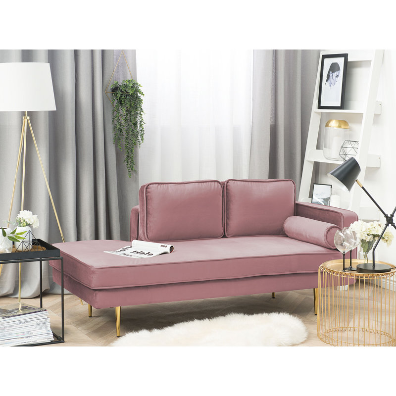 Kitchen Velvet Chaise Lounge, Right