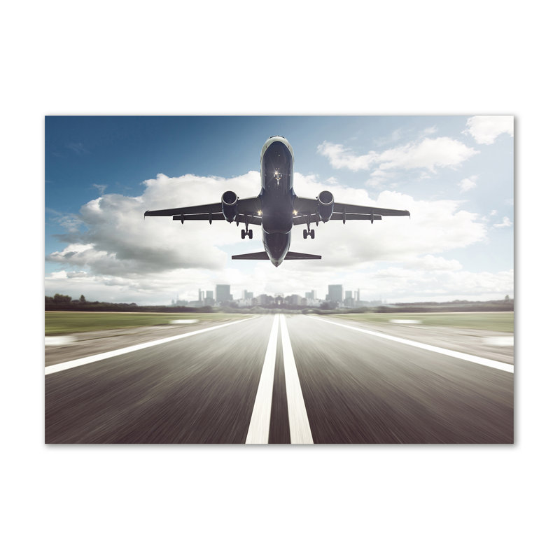 The Plane Is Starting - No Frame Print on Canvas