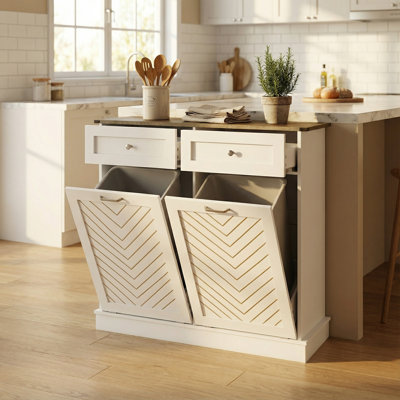 Poubelle en bois manufacturé 10 gallons Alsfeld