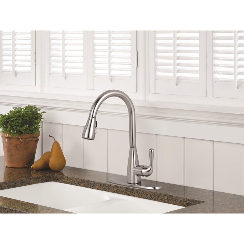 Marley Pull Down Single Handle Kitchen Faucet, Arctic Stainless