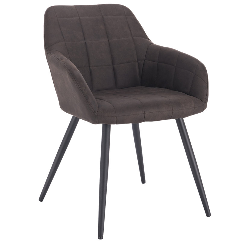 Pretor Upholstered Dining Chair, Dark Brown