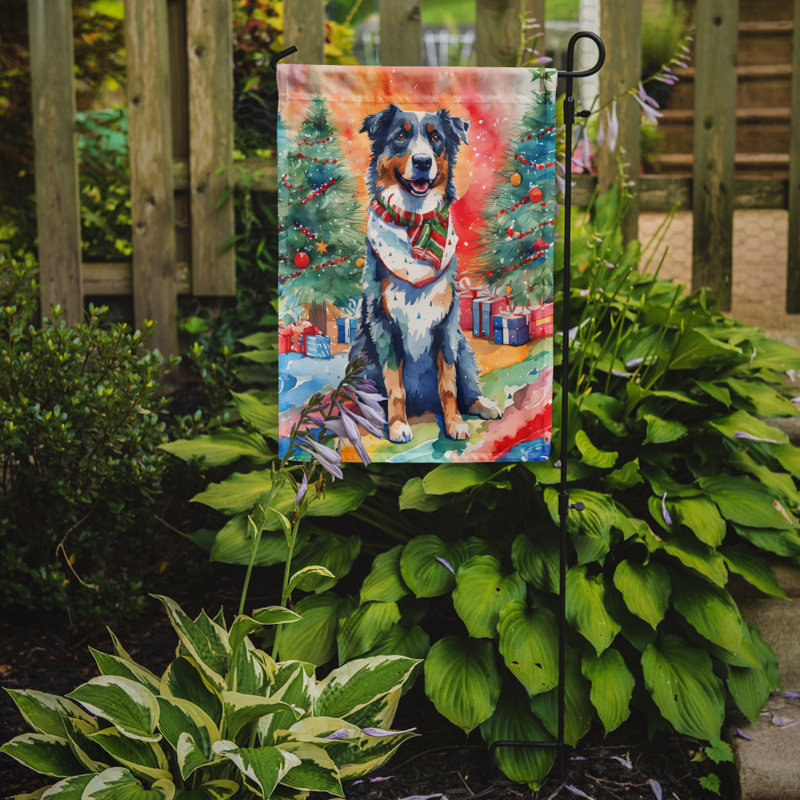 Drapeau de Noël du berger australien, H 15,5 po x l 11,25 po