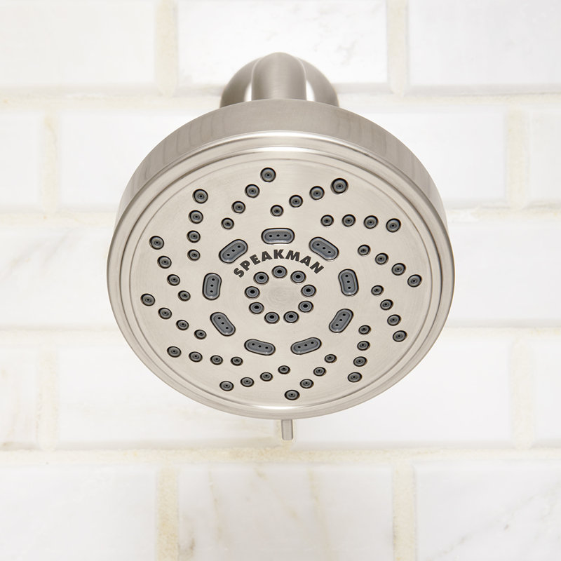 Echo Brushed Nickel Multi-Function Adjustable Shower Head