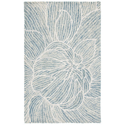 Aeryana 451 Area Rug In Blue / Ivory