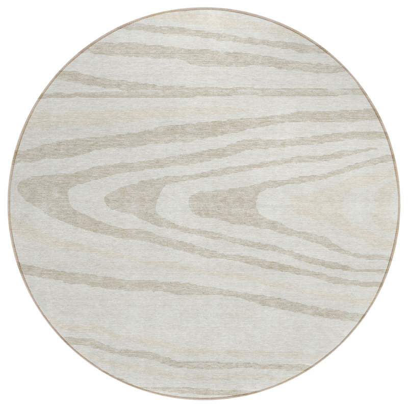 Tapis rond 8 po taupe