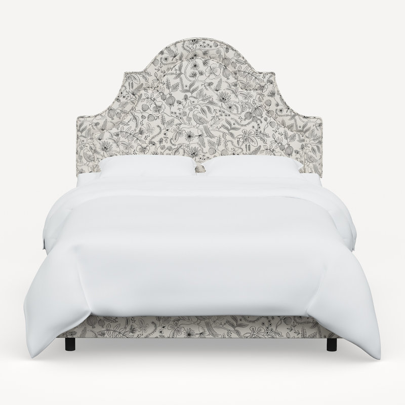 Rifle Paper Co. x Cloth & Company Marion Bed, Rpc Aviary Black & Cream Linen, King