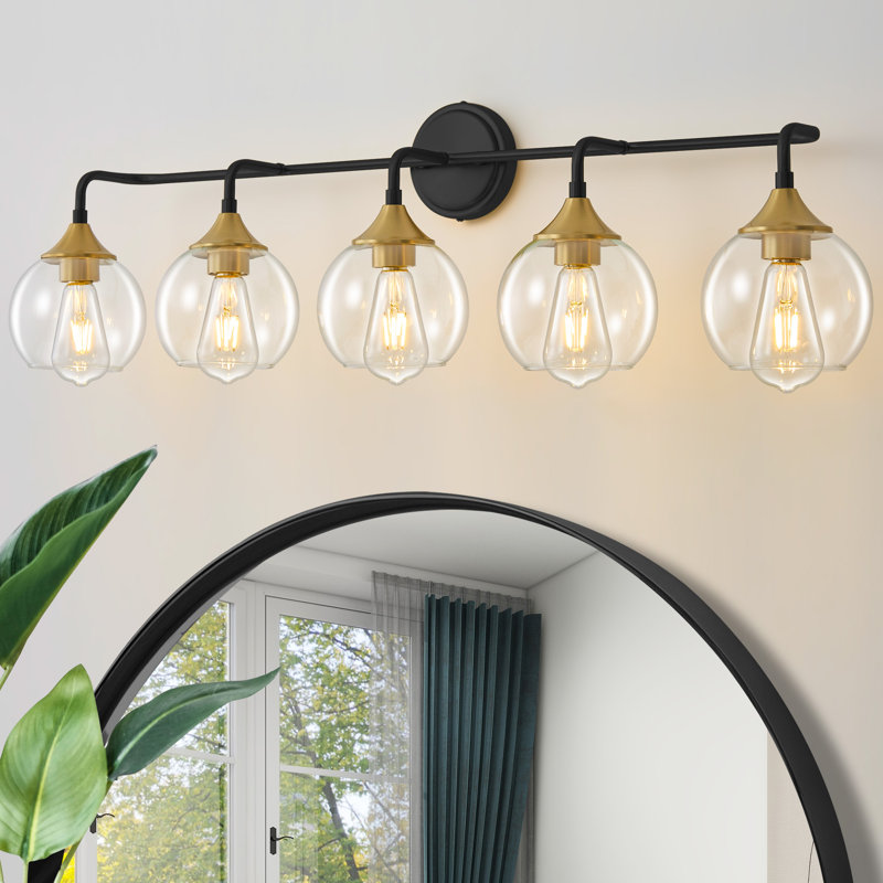 Scheider Dimmable Bathroom Vanity Light, Black, 5
