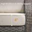Ensemble de meubles d'extérieur en rotin de rotin et osier 73,3 "avec siège beige profond