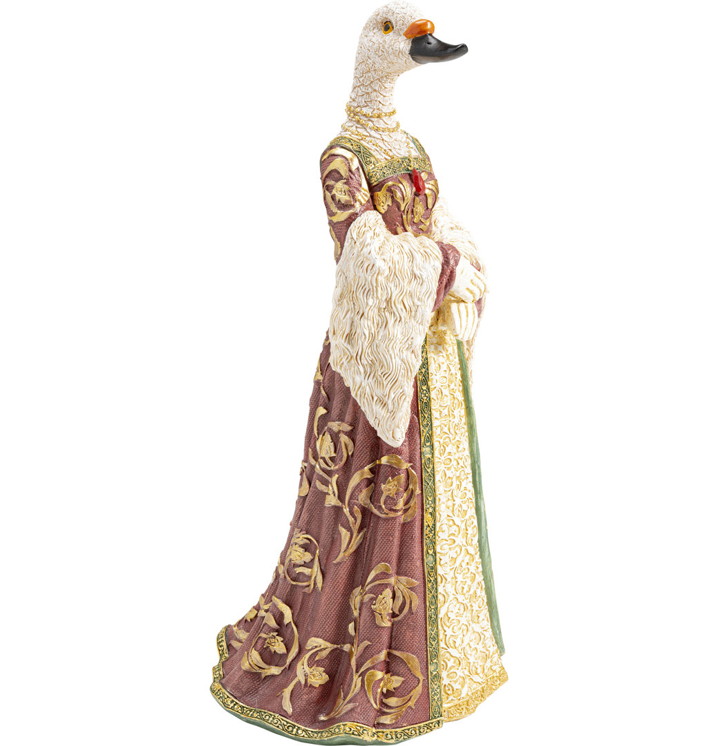 Deko Figur Bird Lady Duck Weiß 31cm