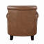 Fauteuil d'appoint en cuir fleur