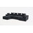 134"W Chenille Curved Sectional Sofa No Assembly Required Boneless Compressed Foam for Living Room Couch-410965108