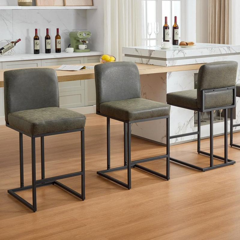 Counter Stool with Metal Frame