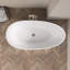 59 Inch Freestanding Oval Soaking Acrylic Bathtub