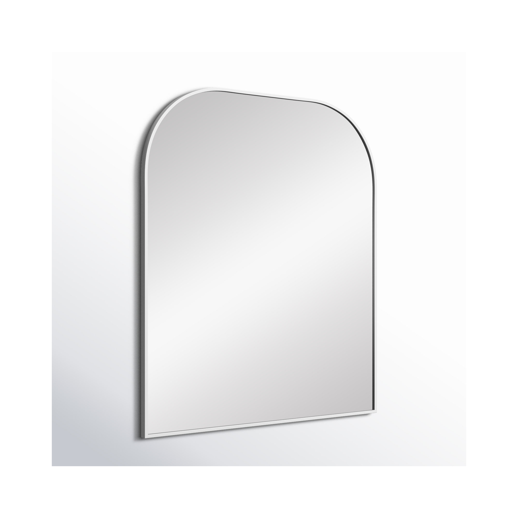 Sabine Metal Wide Arch Wall Mirror, Silver, 42" x 36"