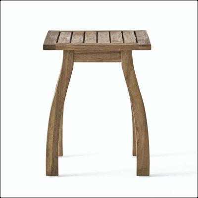 Table d'appoint en bois d'acacia Selma - teint naturel, résistant aux intempéries