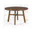 Meuble de salle à manger en bois massif brun de 1 pi de hauteur standard-133140074