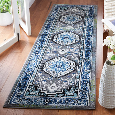 Tapis bleu / gris Evanoff