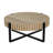 Round Coffee Table With Gear Design & Cross Base
