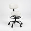 Chaise de dessin ergonomique avec dossier, tabouret de bureau pivotant à roulettes avec repose-pieds réglable - Blanc/2 pièces-273369680-274005016