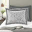 Ensemble de literie luxueux en jacquard argenté 8 pièces, édredon en polyester pour une décoration intérieure élégante
