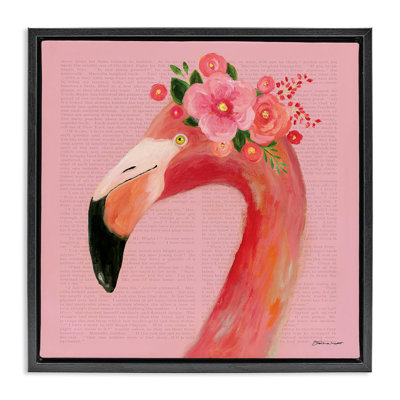 «Floral Flamingo Pink Portrait» par Stephanie Workman Marrott