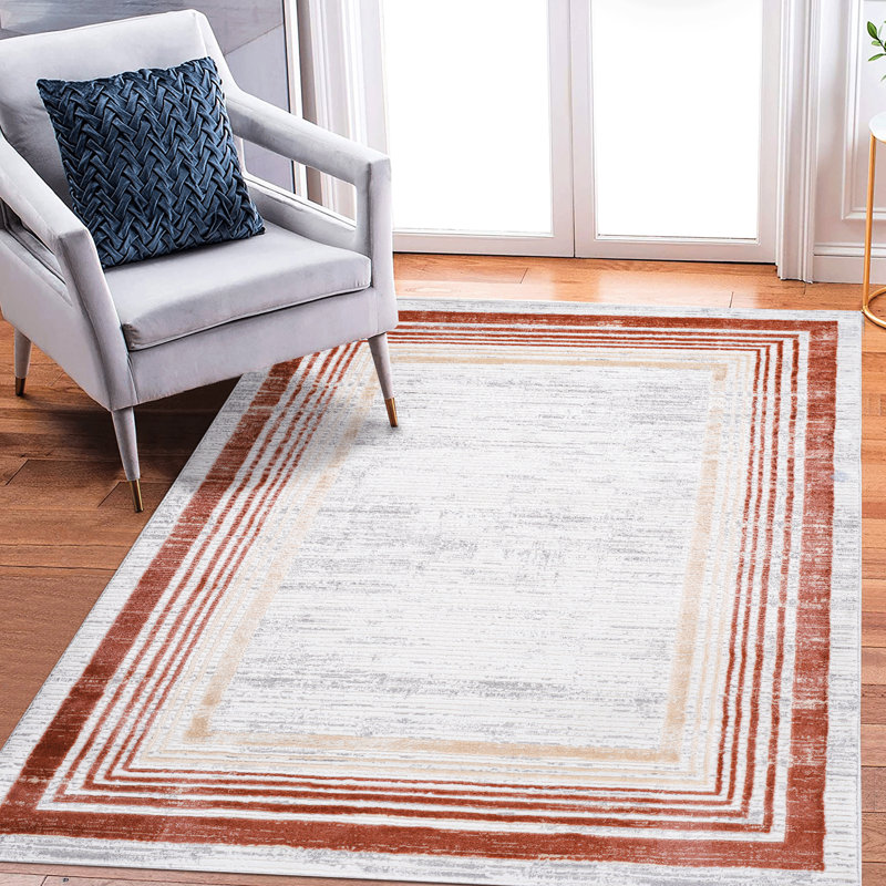 Stylish Non-Shedding Area Rug 6X9 - Brown// Stain For Bedroom, Living Room, Dining Room In And For Living, Dining, Deck