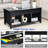 Table basse Red Barrel Studio® avec compartiment caché et tablettes de rangement noires