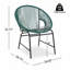 Chaise d'extérieur en osier de patio, en rotin de polyuréthane et structure en fer, ensemble de 2-129473058