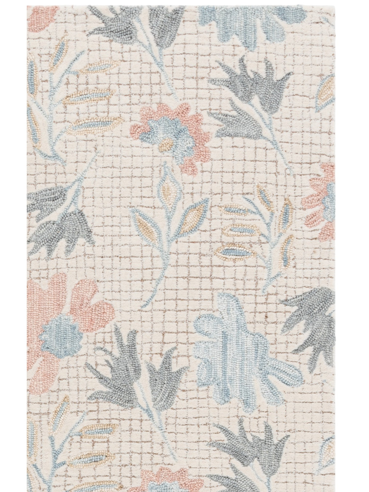 Hand-Tufted Wool Floral Rug, Rectangle 6' x 9'