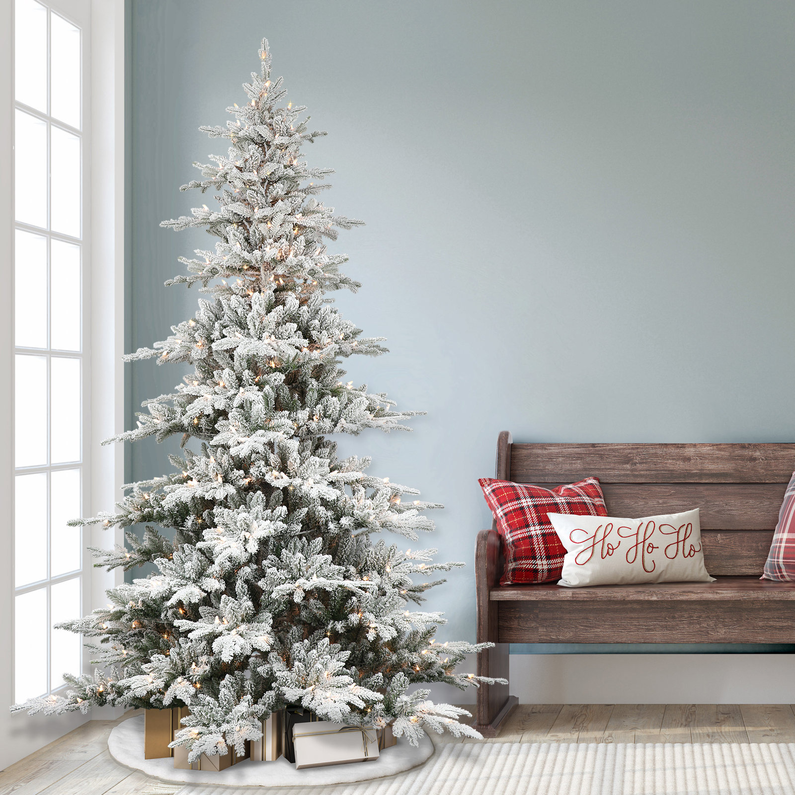 90' Lighted Fir Christmas Tree