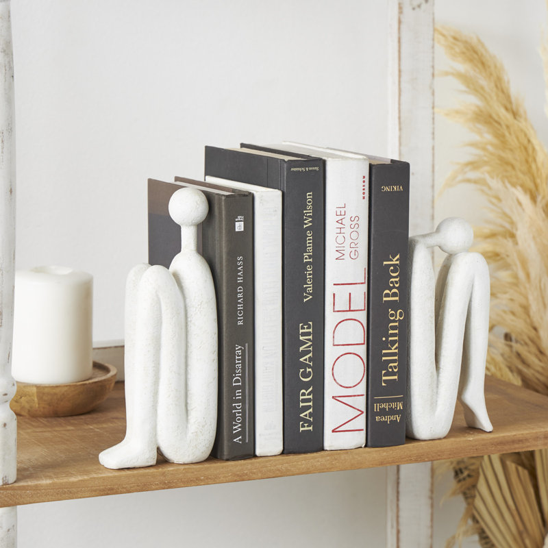 People Bookends, White