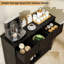 Crédence de bureau avec armoire de rangement pour buffet 31,1 po Theile-1443553795