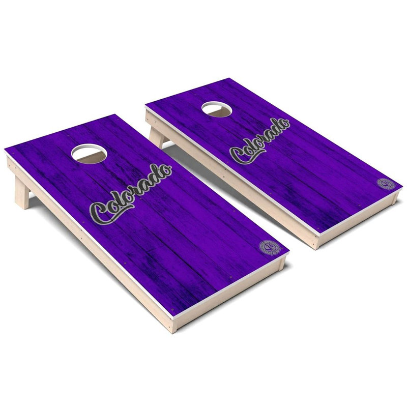Ensemble de jeu de cornhole composite toutes saisons Colorado Baseball, AUCUN accessoire