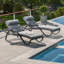 Ensemble de chaise longue inclinable en aluminium thermolaqué Fionnula-21047562