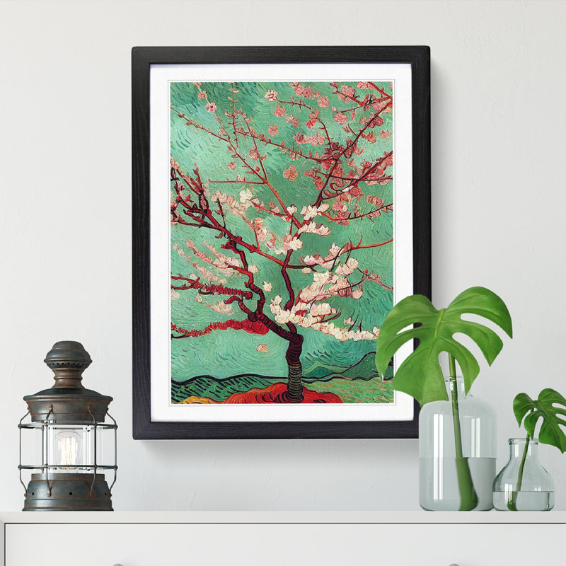 Cherry Blossom Treeing - Single Picture Frame Print, 34cm H x 25cm W x 2cm D, Black Framed