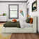 Solid Wood Upholstered Bed with Rectangular Headboard with 2 Drawer Side Storage