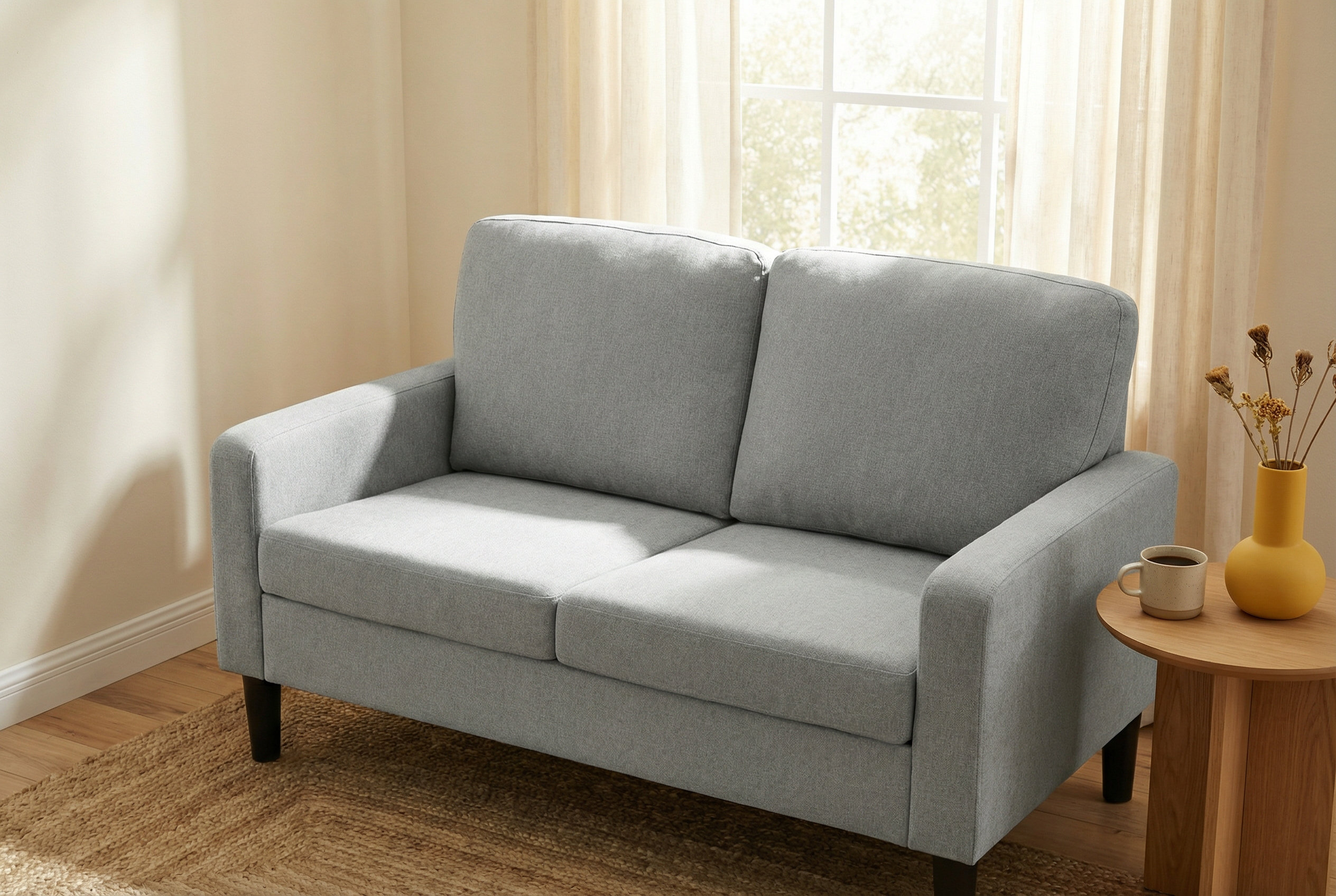 Ebern Designs Smyre 53" Square Arm Loveseat & Reviews | Wayfair