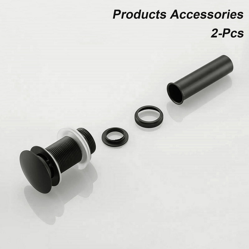 2 Pcs Bathroom Sink Drain Without Overflow, Vessel Sink Lavatory Vanity Pop Up Drain Stopper, 304 Stainless Steel, Bronze