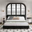 Base de lit grand, lit plateforme en chenille, noir-766024024-766024027